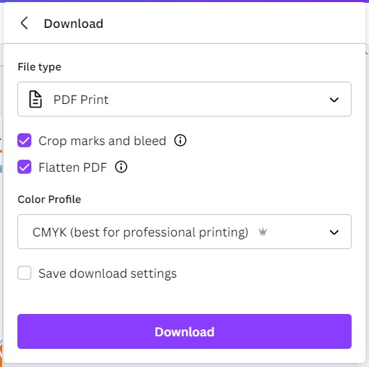 canva download settings